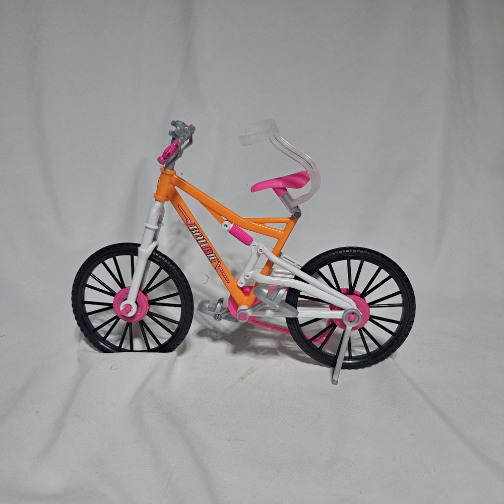 Barbie Orange &‎ Pink Miniature Doll Bicycle Mountain 12 inch Mattel Toy